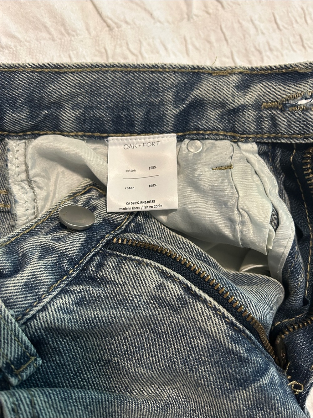 OAK + FORT Light Blue Denim Skirt - Picture 9 of 9